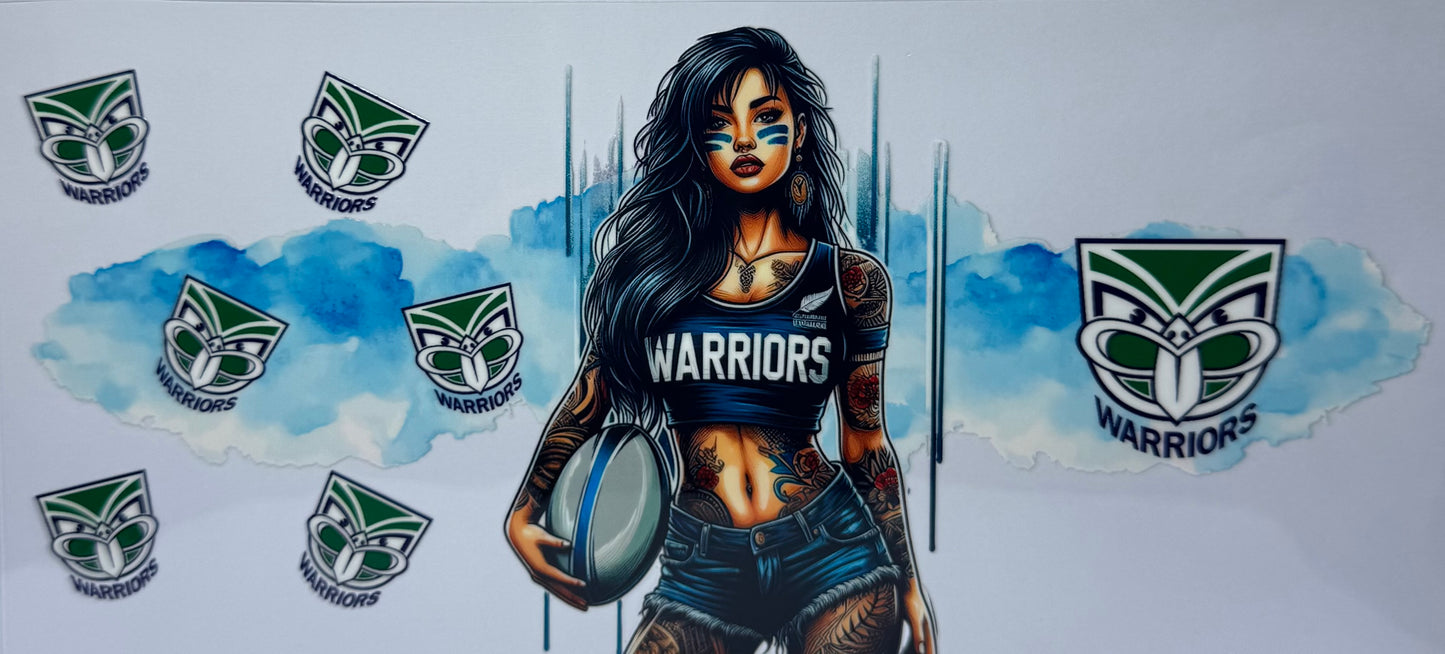 16oz UV DTF Libbey Wrap NRL warriors #576