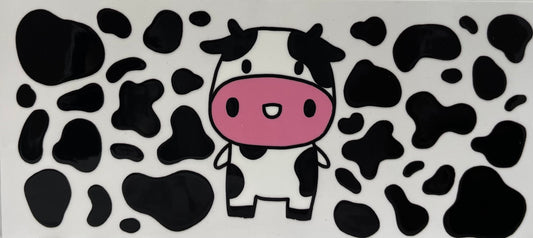 16oz UV DTF Libbey Wrap Cow Print cute cow #A156