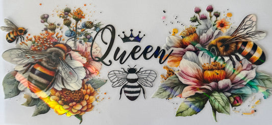 16oz UV DTF Libbey Wrap holographic Queen Bee #510