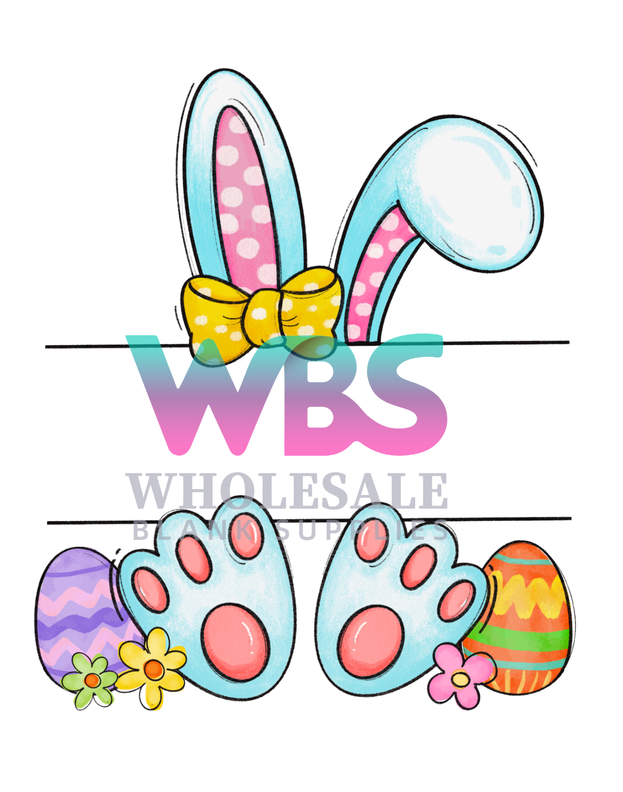 Easter Decal Bunny Ears Blank | Insert Name #E2