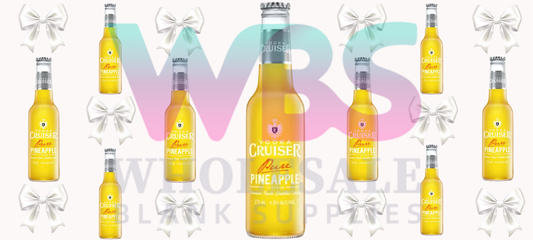 16oz UV DTF Libbey Wrap Vodka Cruiser Pineapple bows #A263