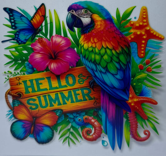UV DTF Decal - Hello Summer Bird #decal