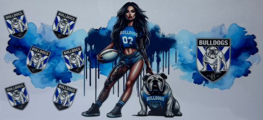 16oz UV DTF Libbey Wrap NRL bulldogs version 2 #641