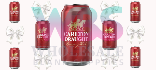 16oz UV DTF Libbey Wrap Carlton Draught Beers Bows #6