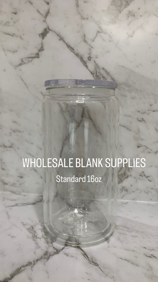 16oz Sublimation Snow Globe Libbey | Clear Lid