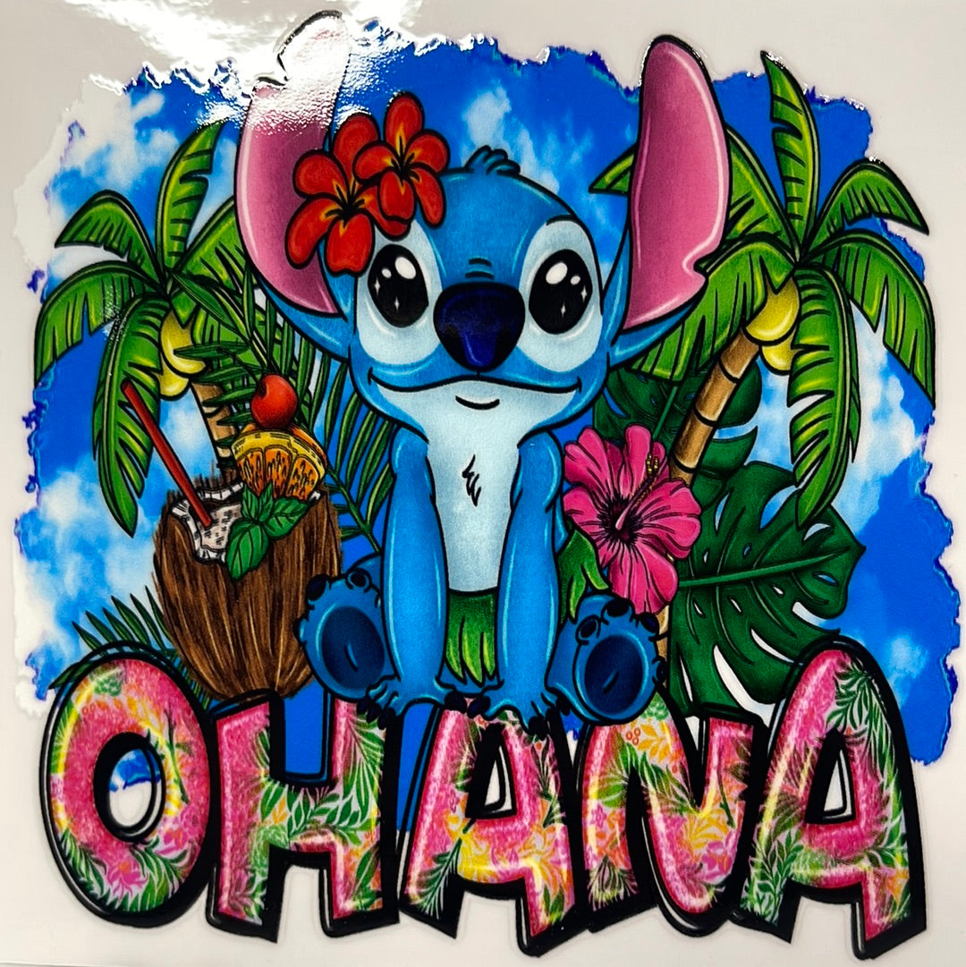 UV DTF Decal - Stitch Ohana   #D38