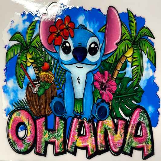 UV DTF Decal - Stitch Ohana   #D38