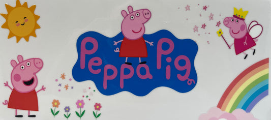 16oz UV DTF Libbey Wrap Peppa Pig logo #A130