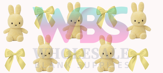 16oz UV DTF Libbey Wrap Bows Yellow #A368