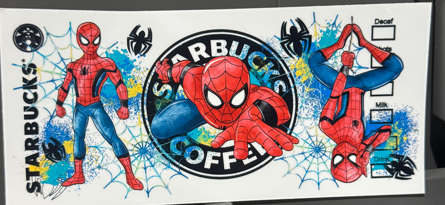 16oz UV DTF Libbey Wrap SpiderMan  #360