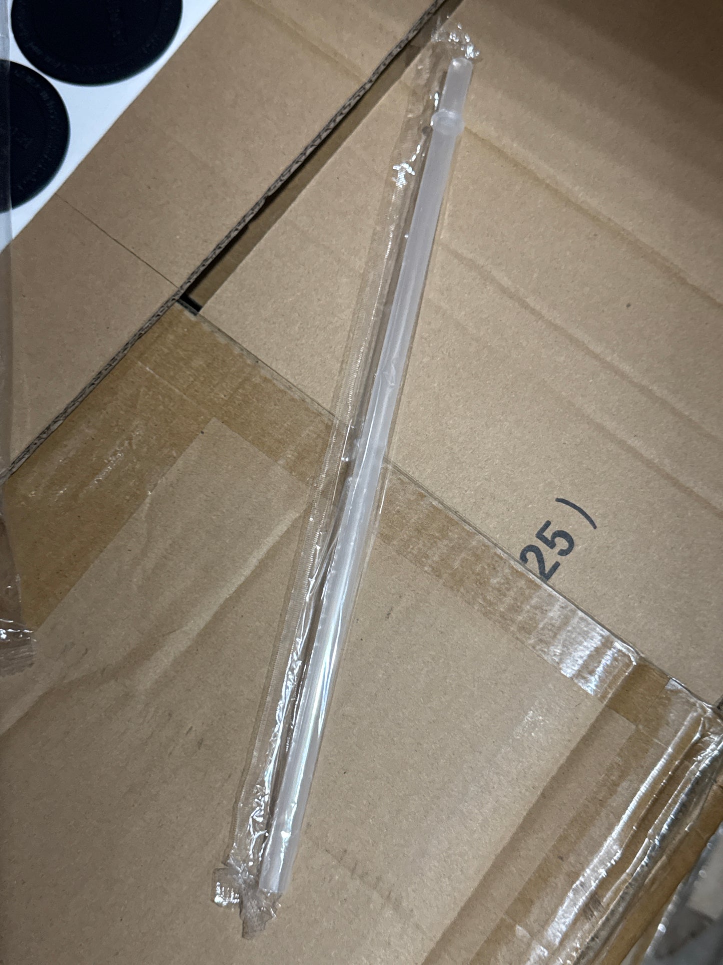 1x Straw | straw cleaner | metal straw Black Rubber Base  in plastic 20oz