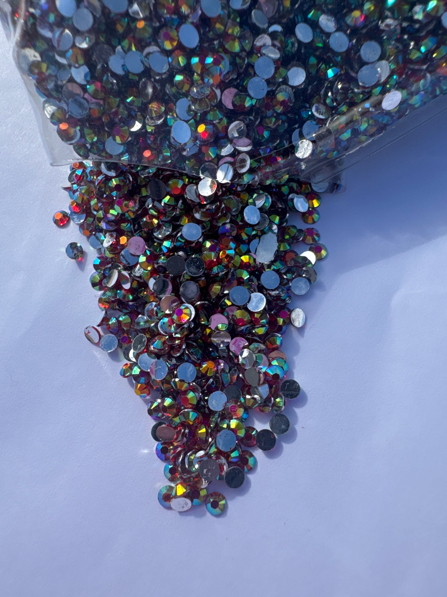 3mm Flat Back Silver Back AB LUX Crystal Diamond Rhinestones | 100gm | WBS-B62