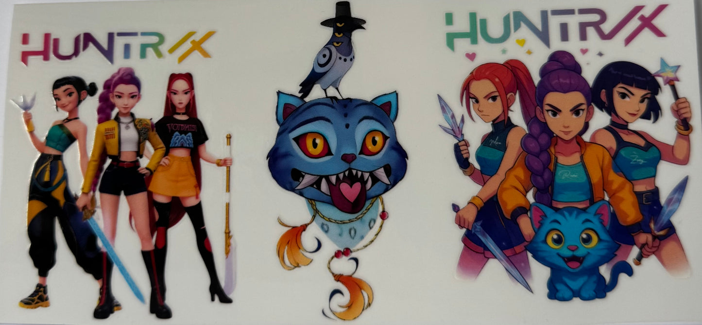 16oz UV DTF Libbey Wrap K-pop Demon Hunters Derpy Bird #W189