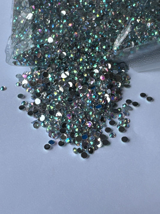 3mm Flat Back Silver Back Crystal Diamond Rhinestones | 20gm | WBS-29 AB