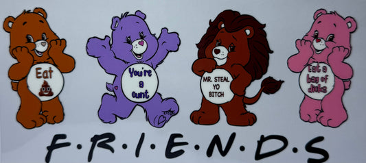 16oz UV DTF Libbey Wrap Care Bear f.r.i.e.n.d.s  #557