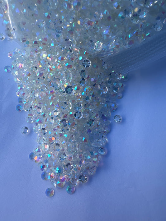 3mm Flat Back AB LUX  TRANSPARENT Crystal Diamond Rhinestones | 20gm | WBS32