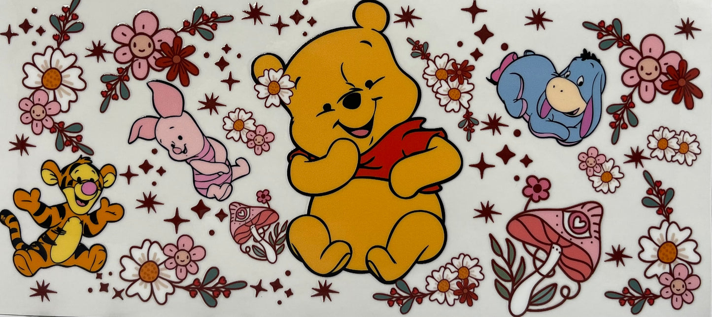 16oz UV DTF Libbey Wrap Winnie the Pooh middle #A105