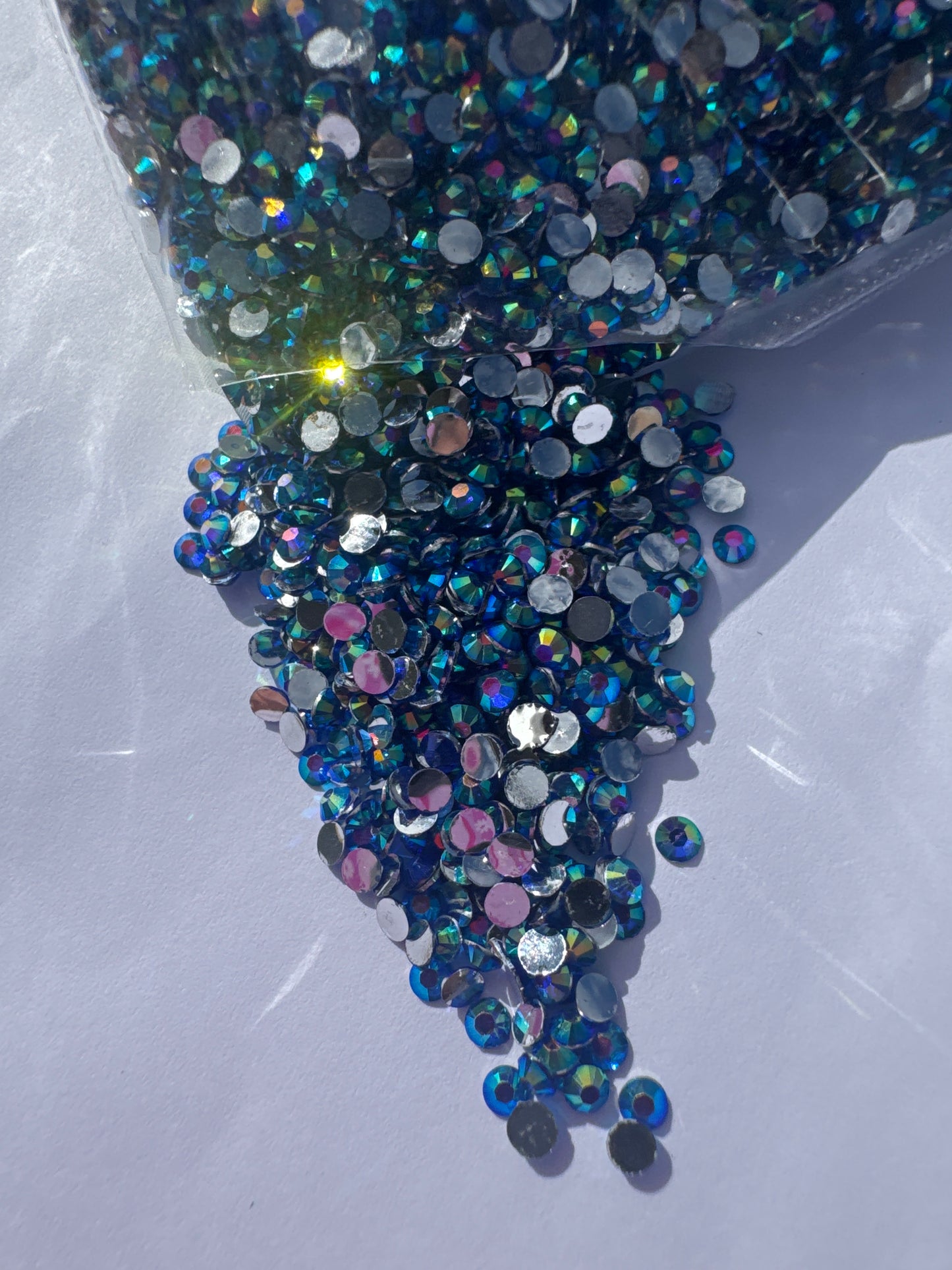 3mm Flat Back Silver Back  AB LUX Crystal Diamond Rhinestones | 100gm | WBS-B55
