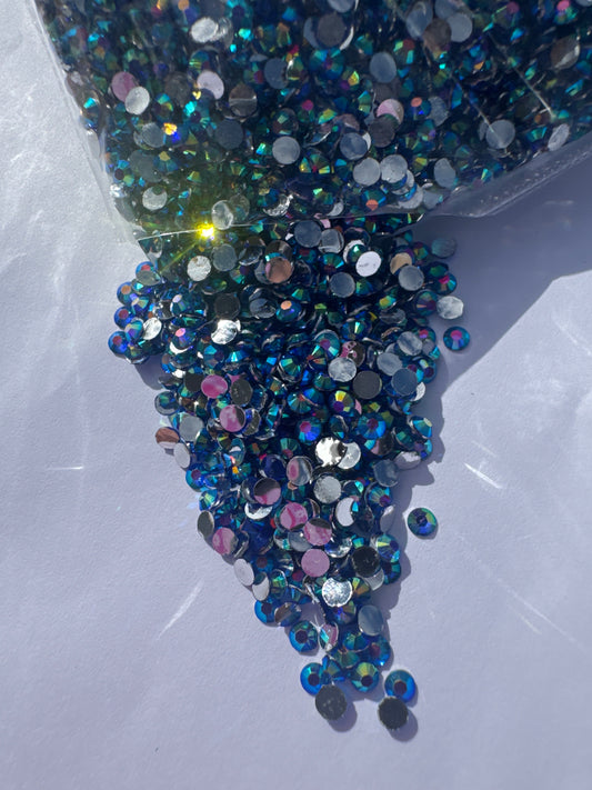 3mm Flat Back Silver Back  AB LUX Crystal Diamond Rhinestones | 100gm | WBSB55