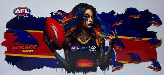 16oz UV DTF Libbey Wrap AFL Adelaide Crows #717