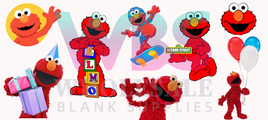 16oz UV DTF Libbey Wrap Elmo #19