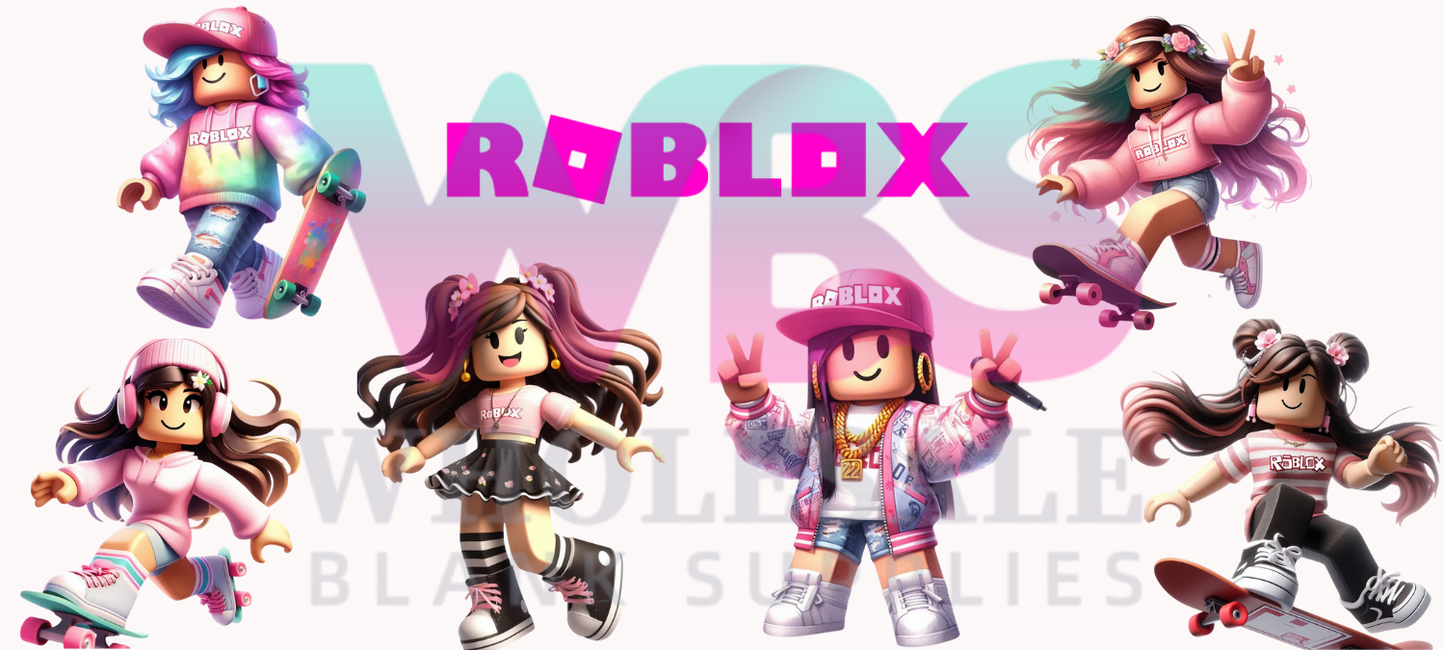 16oz UV DTF Libbey Wrap Roblox PINK #87
