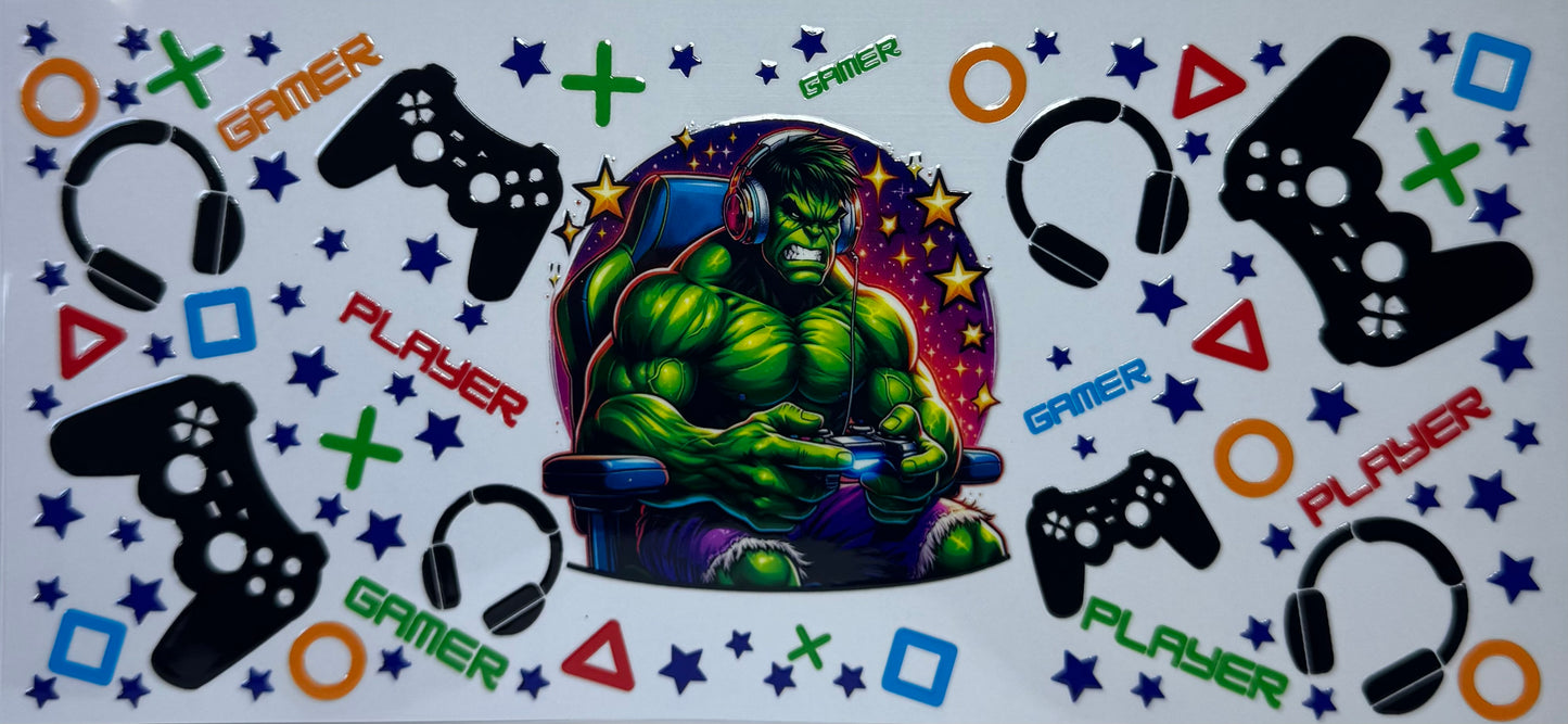 16oz UV DTF Libbey Wrap Hulk PlayStation gamer #460