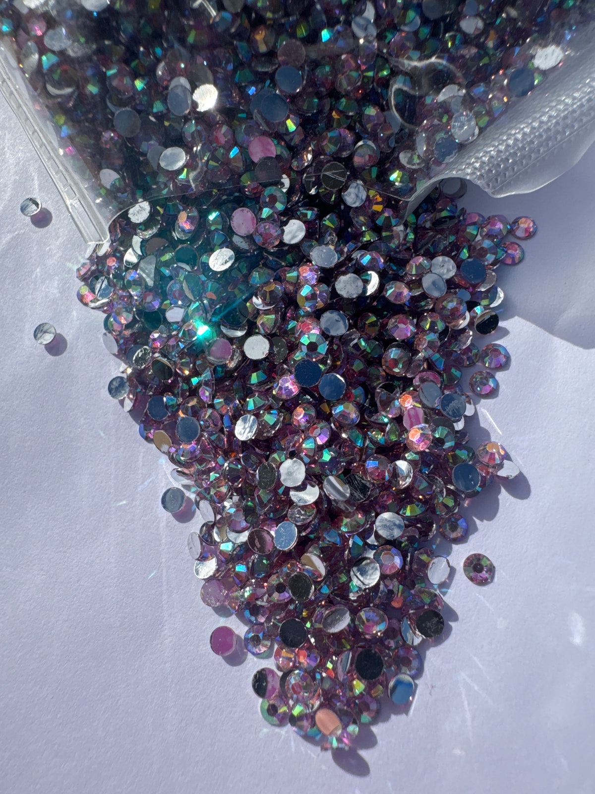 3mm Flat Back Silver Back AB LUX Crystal Diamond Rhinestones | 100gm | WBS-B59