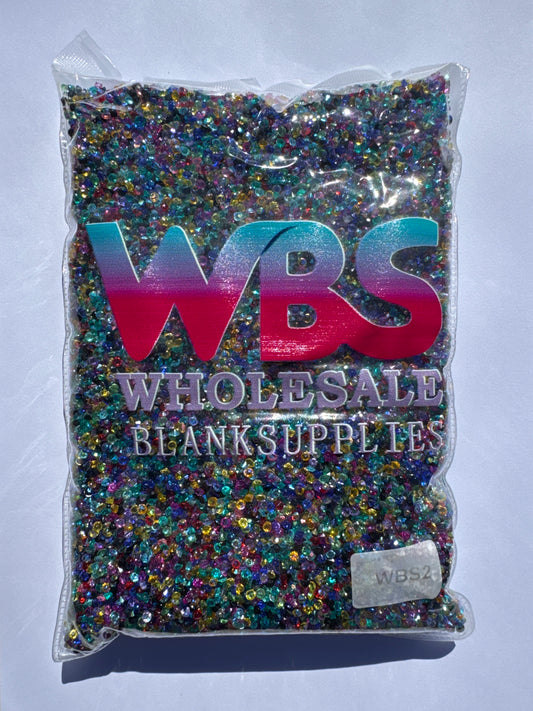3mm AB LUX Diamond Shaped Rhinestones 500g | Pointed Back Rhinestone Crystals AB LUX - WBS2