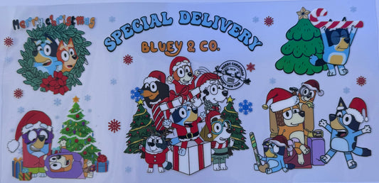 16oz UV DTF Libbey Wrap Christmas W134