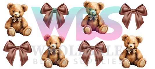 16oz UV DTF Libbey Wrap Teddy Bears Cute baby kids newborn #9