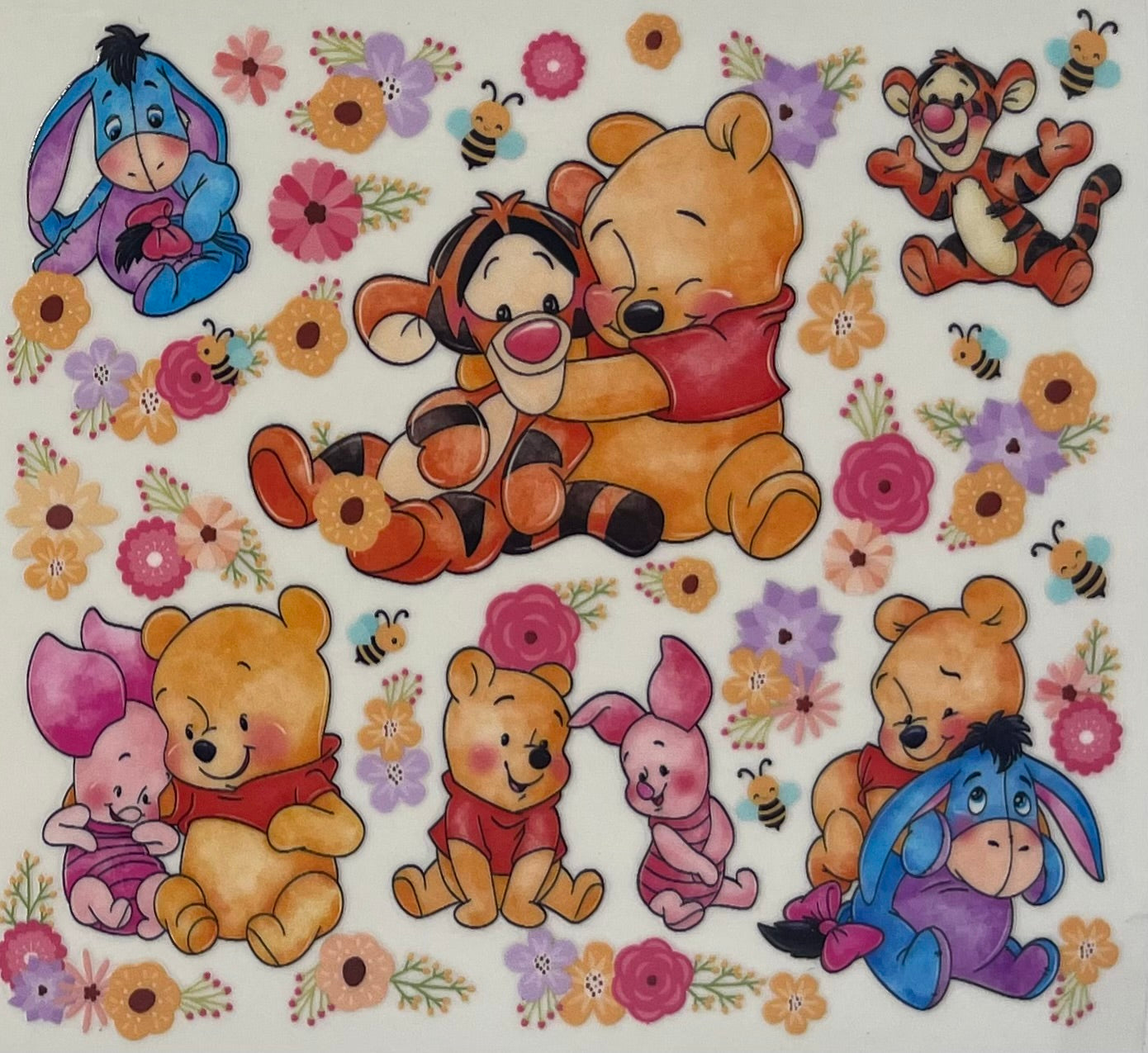 UV DTF Decal - Winnie The Pooh Cuddle #D63