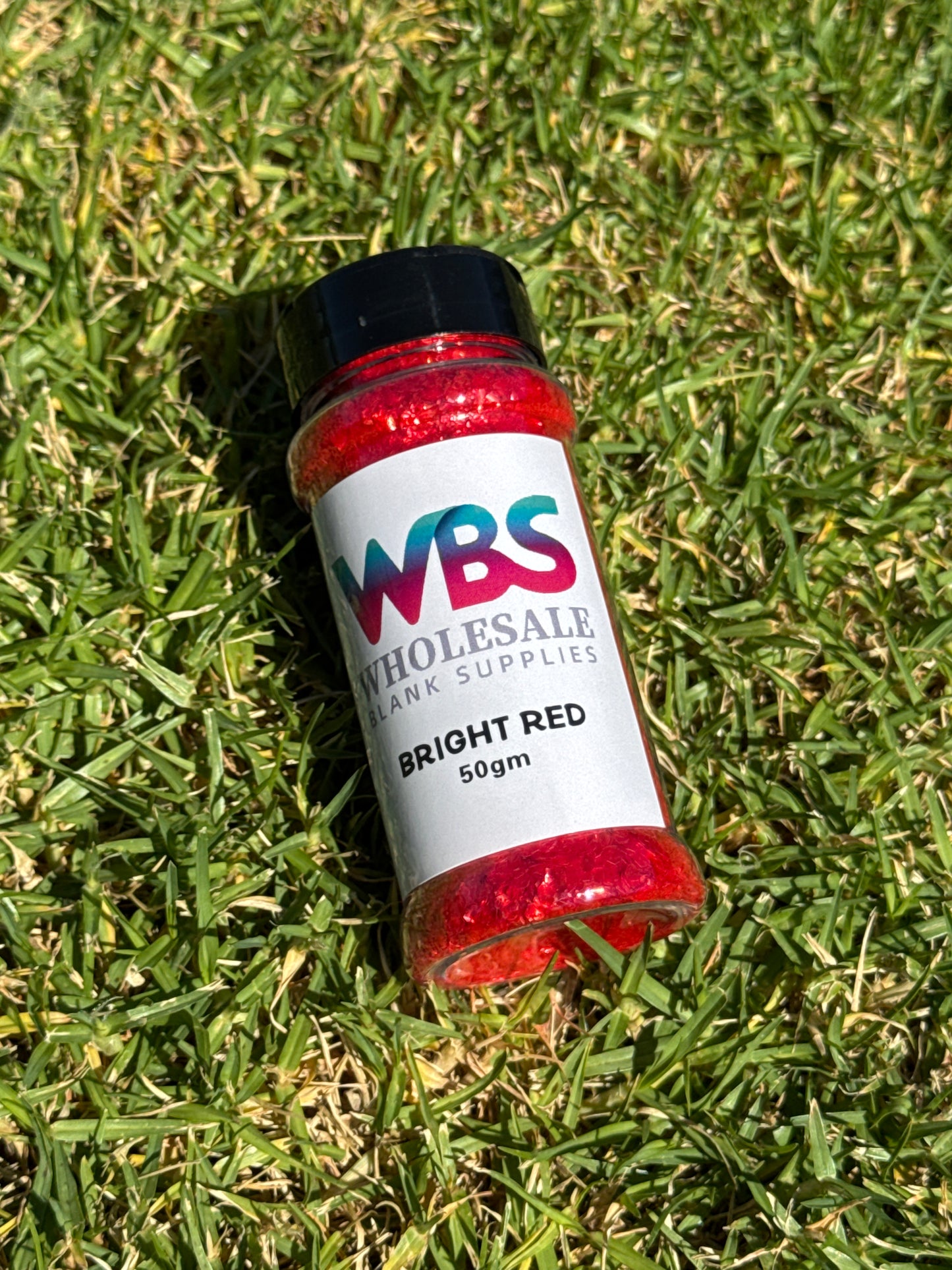 BRIGHT RED | Chunky Matte Glitter Bottle – 50gm 🌼