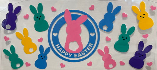 16oz UV DTF Libbey Wrap Easterbunny   #249 HAPPY EASTER