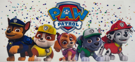 16oz UV DTF Libbey Wrap Paw Patrol Confetti #A205