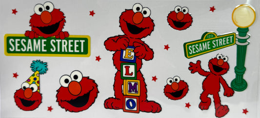 16oz UV DTF Libbey Wrap Elmo party #945