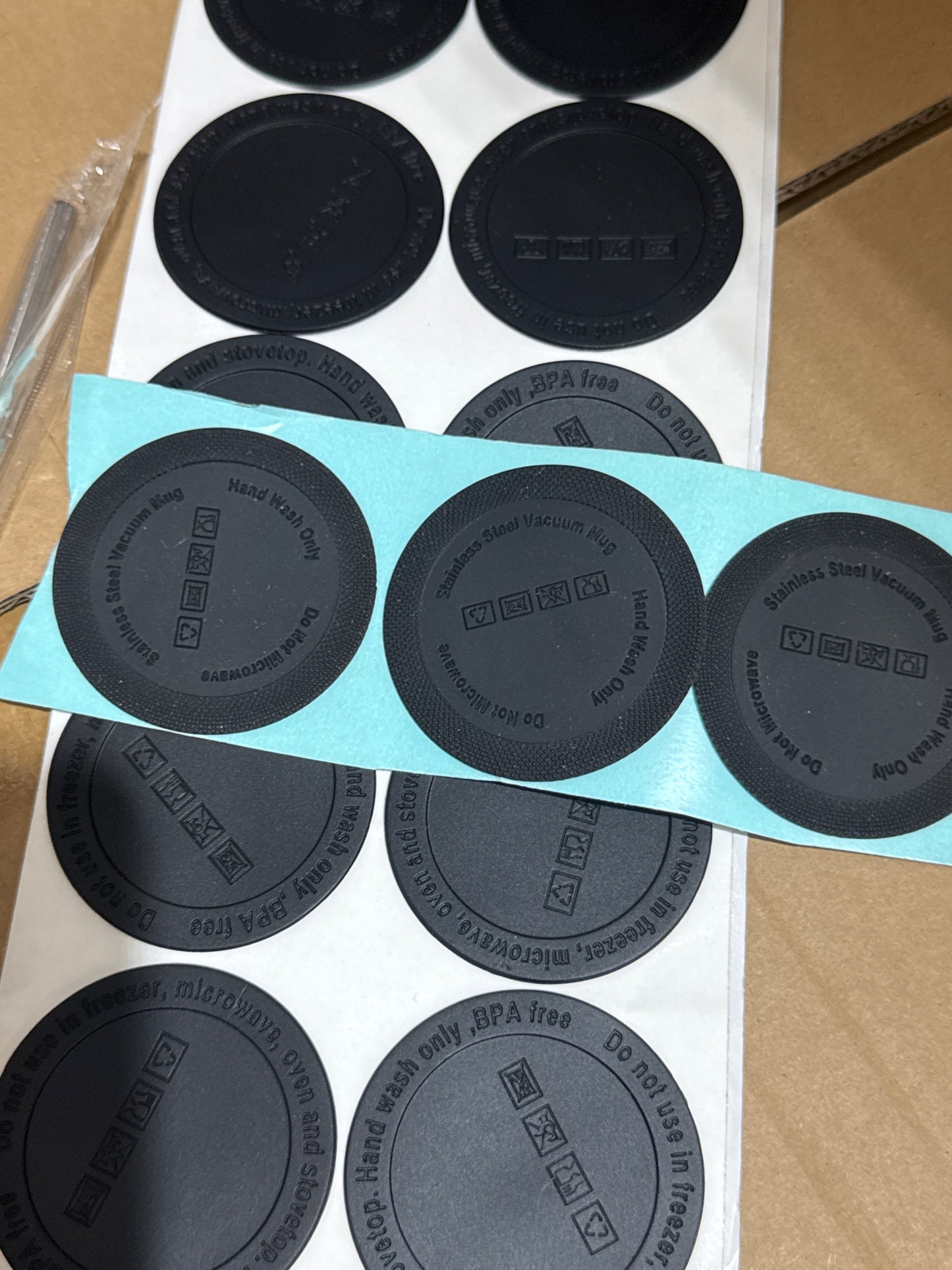 1x Straw | straw cleaner | metal straw Black Rubber Base  in plastic 20oz