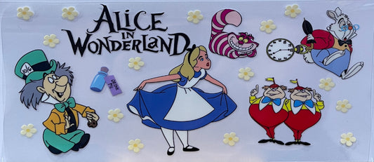 16oz UV DTF Libbey Wrap Alice Wonderland #964