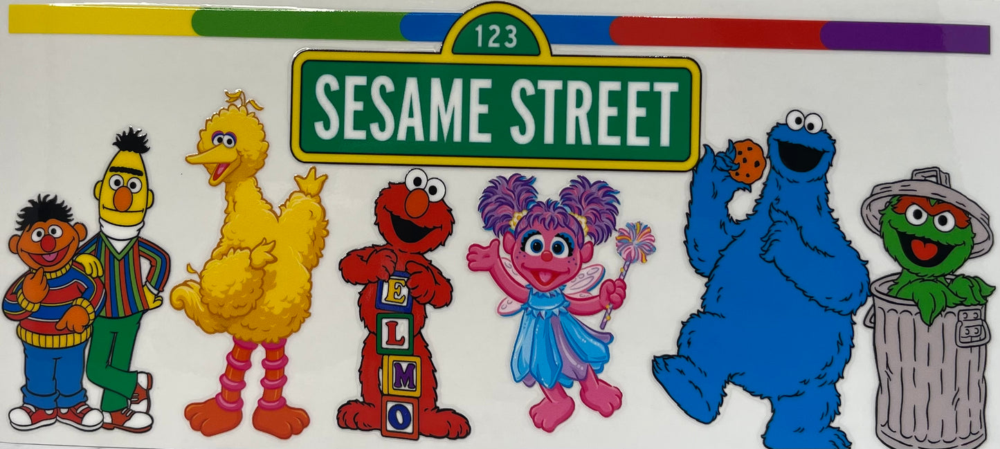 16oz UV DTF Libbey Wrap Sesame Street Big characters #A139