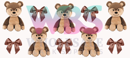 16oz UV DTF Libbey Wrap Banjo The Bear  riff raff bear bows #a311