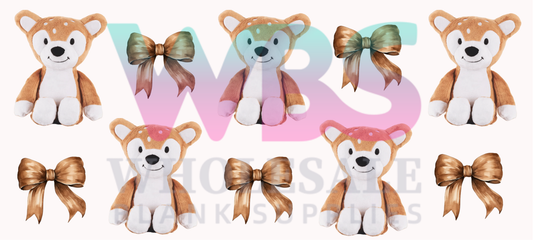 16oz UV DTF Libbey Wrap Riff raff Raffy The Fawn deer bows #a401