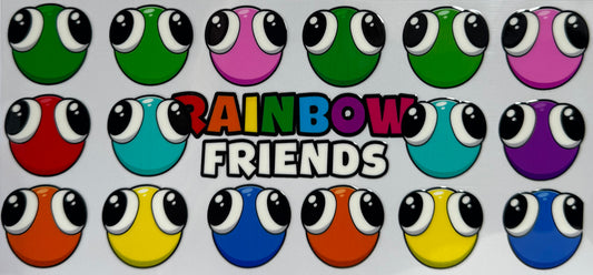 16oz UV DTF Libbey Wrap Rainbow & Friends #a94