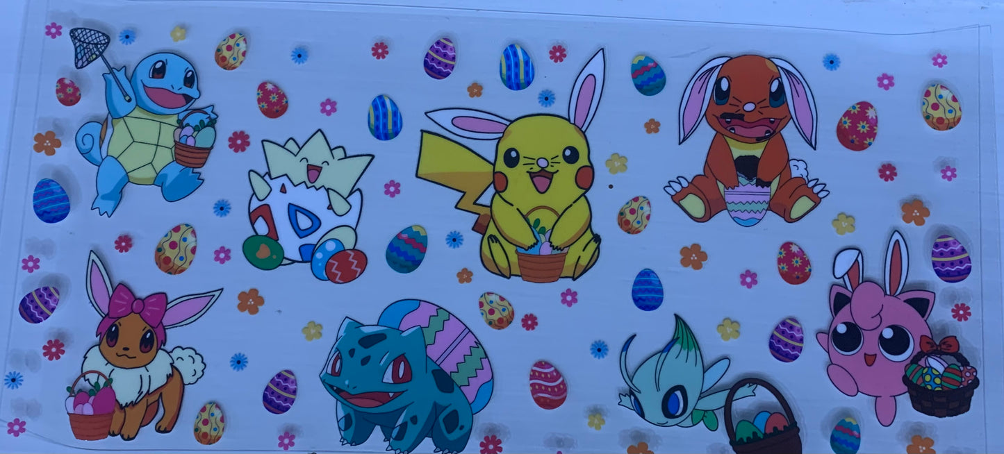 16oz UV DTF Libbey Wrap Easter Pokémon  #87