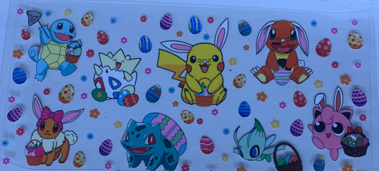 16oz UV DTF Libbey Wrap Easter Pokémon  #87