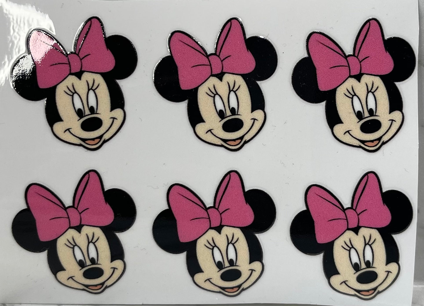 UV DTF Decal - Mini minnie mouse head 6 pack #D61