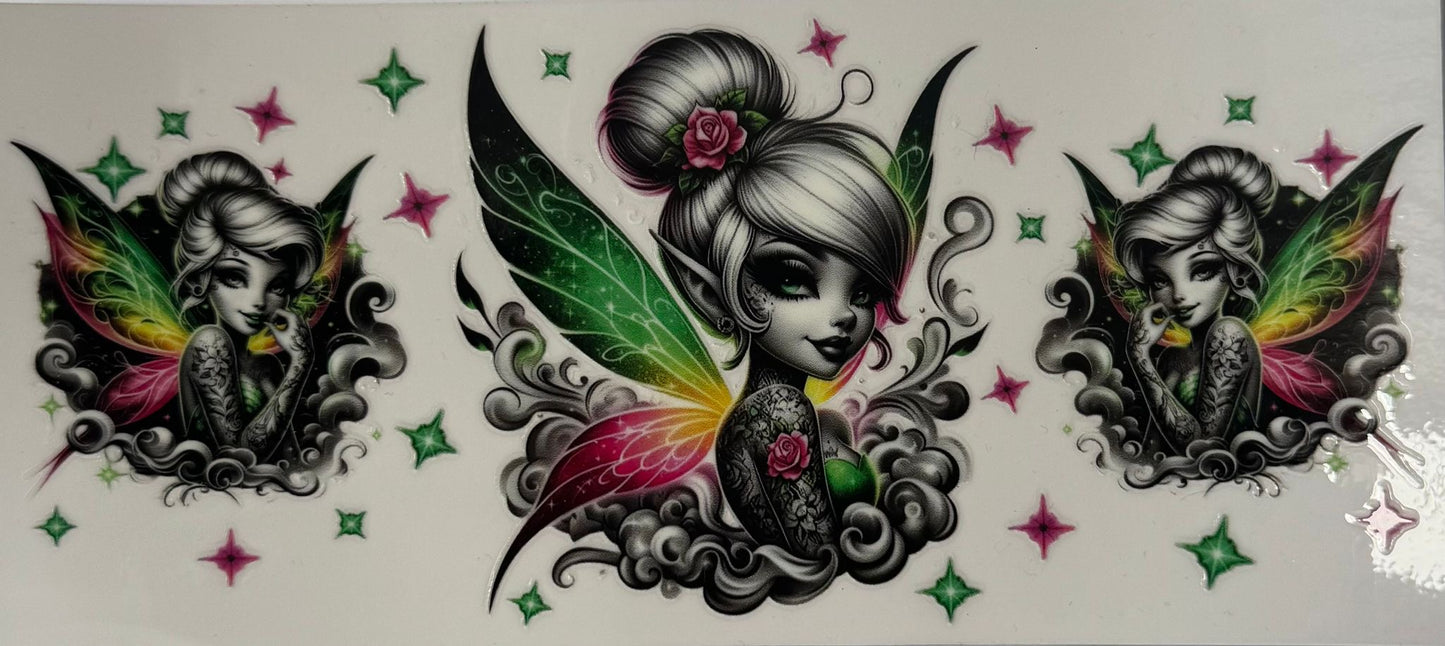 16oz UV DTF Libbey Wrap Tattoo Pretty Fairy #W195