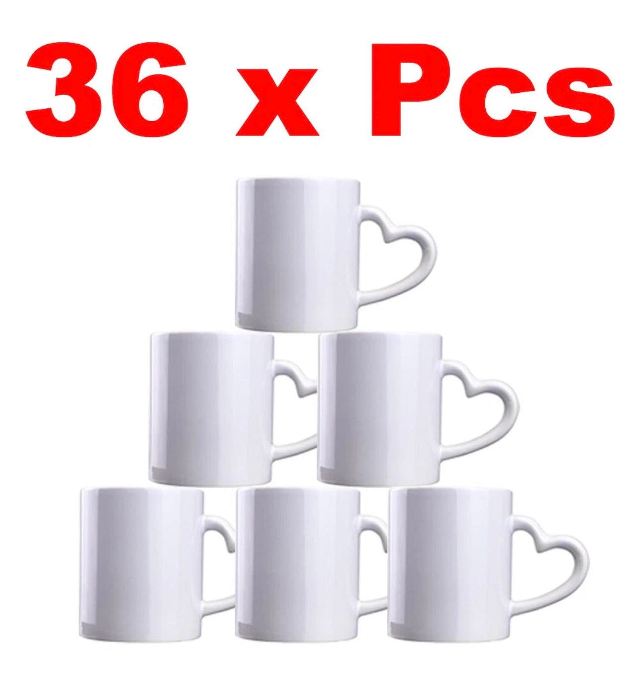 BULK  HEART HANDLE Sublimation Ceramic 11oz Mug