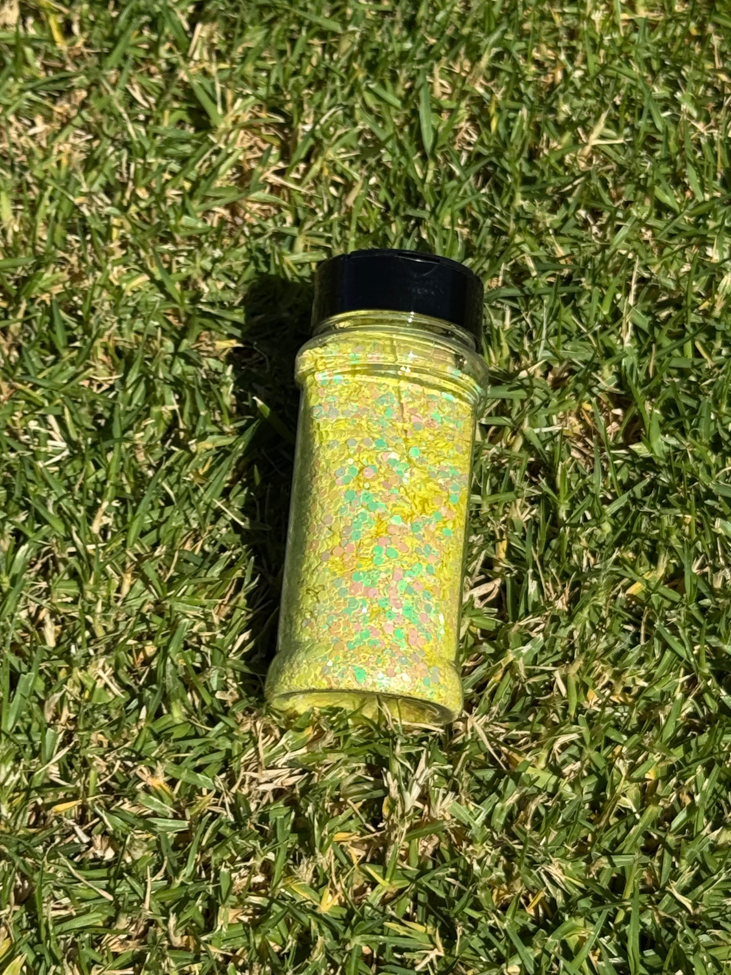 YELLOW SHINE | Chunky Matte Glitter Bottle – 50gm 🌼