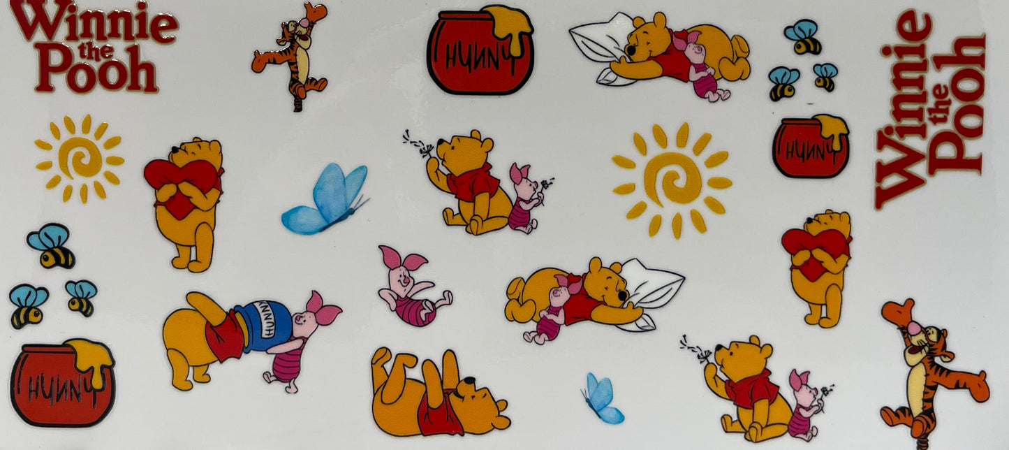 16oz UV DTF Libbey Wrap Winnie the Pooh sun #A112