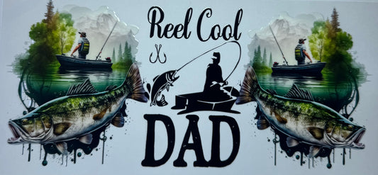 16oz UV DTF Libbey Wraps real cool dad fishing #662